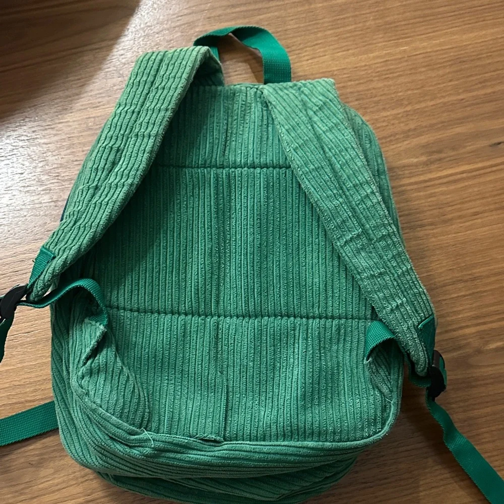Cribstar Green Corduroy Backpack and lunch pack